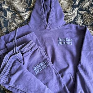 Purple Broken Planet Sweatsuit